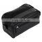 Black Leather Toiletry Bag for Mens