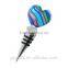 Heart Shape Murano Glass Red Wine Stopper