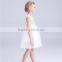Anti-wrinkle chiffon white simple little girls summer dress
