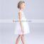 White chiffon young girl dress party children frocks designs