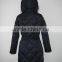 Women Faux Fur Trim Hood Puffy Quilted Waterproof Long Down Coat