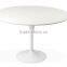 White Eero Saarinen Fiberglass Saarinen Tulip Table Replica
