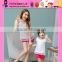 New Arrive Strip Short Summer Mother Daughter Dress Factory Selling Cheaper Hot Family Clothes Set