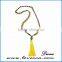 Personalized customized wholesale fashion yellow Tassel Pendant necklace