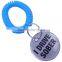 Fashion plastic spring wrist coil keychain in hot sales from GuangDong factory