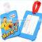 2D Embossed Soft PVC Luggage Tag;Bulk Cheap Personalized Luggage Tag;3d PVC Luggage Tag