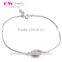 Tear Drop Thin Chain 925 Sterling Silver Women Fashion Bracelet 2016