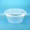 1250ml Disposable Round Lunch Box With Lock Clear and White Color Food Packaging Lunch Box