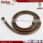 Gold shower hose extension, shower flexible stainless steel hose, 1.5m hot water flexible hose