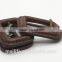 Inner Size 2.6 CM*1.8 CM cm Coffee Brown Real Leather Buckles Buttons with Metal Pin