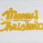 Christmas Decorative English Alphabet Merry Christmas Word Hanging Decorations Non-woven Golden Christmas Decorations