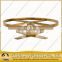 Round gold coffee table stainless steel luxury living room furniture