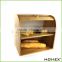 Bamboo double decker bread bin vintage bread box Homex BSCI/Factory