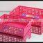 Plastic Storage Basket With Lids, Rectangle Shape Storage Baskets