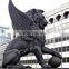 Customed Modern Garden Sculpture Bronze Lion With Wings Statue