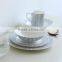 Japanese style Stripe decal 5pcs ceramic bonechina dinnerware
