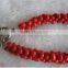 Wholesale 17" 4mm Red Coral Beads Necklace Jewelry Set
