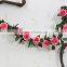 Top quality artificial flower garland for wedding dec