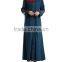 2017 latest design Ethnic Front Zipper Loose Chiffon Closure Abaya