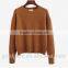 2016 new korean style spring winter autumn round neck long sleeve plain women sweater