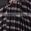 Wholesale Women Apparel Pleated Striped Twill Wrap Multicolor Knee-length Skirt(DQE0371SK)