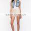 best selling ladies elegant white crochet polyester shorts