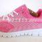 EVA insole colored mesh upper low price shoes for women