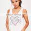 2017 Fashion Women Pajamas Set Printed Tank Top Logo Custom And White Purple Striped Satin Pants Elasticated