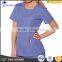 2017 fashion design with the soft material for hospital staff scrub uniform