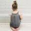 S17537A Fashion Kids Baby Girls Strap Cotton Romper Jumpsuit Harem Trousers Summer Clothes