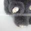 Myfur Dark Grey Cute Rabbit Fur Made Rabbit Bag Accessory Pendant