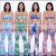 Walson New summer fashion colorful casual bell-bottom trousers flared pant suit for women