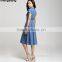 Elegant Short Sleeve Denim Jeans Dress/women Casual Dress