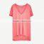 100% Cotton V Neck t Shirt for Women Wholesale in China