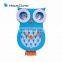 Funny For Children Cartoon Animals Owl Wall Clock