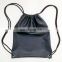 Unisex Black Simple Promotional PU Drawstring Bag
