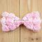 15 Colors Baby Girl's Rose Flower Chiffon Bowknot Hair Bows Headbands Jewelry Findings Diy