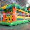jungle theme inflatable bouncy jumping castle obstacle with long slip