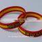 Custom promotional print logo football silicone wristband