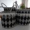 cross pattern foldable felt knitted storage basket Clothing Book Kid's Toy Laundry Nursery Storage Bin with handles