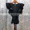 TWOTWINSTYLE Elegant Patchwork Ruffles Women Shirt O Neck Butterfly Short Sleeve Lace Up Bow Loose