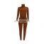 Women Two Piece Set Long Sleeve Shirt Turtleneck Top + Flare Pants Casual Joggers Pants Tracksuits