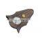 HQJ035 Hongqiang  customized small wooden metal v-cut cigar cutter