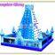 Бульдозерная синяя надувная лестница-скалодром, гигантская лестница-скалодром с прыгуном для детей и взрослых