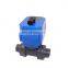 CTF-001 10nm dn32 dn40 UPVC  mini motorized PVC ball valve DC12V 24v PVC electric ball valve with actuator