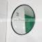 Contemporary iron frame round  wall mounted  black mirror