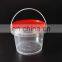 food grade 1liter small plastic bucket and container with lid