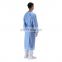 Best Price Disposable Isolation Gown With Back Tie Anti-static Blue Sms Gown For Hospital