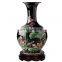 black Chinese Porcelain Art Antique Hand Painted glazed Vase