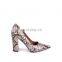 Design Pointed Toe High Heel Pumps Sandals Shoes Women Dress Shoe Print Ladies High (5cm-8cm) Spike Heels D'orsay Pumps PU PK